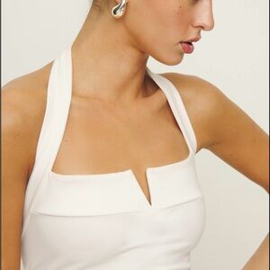 Reformation Cream Halter Top